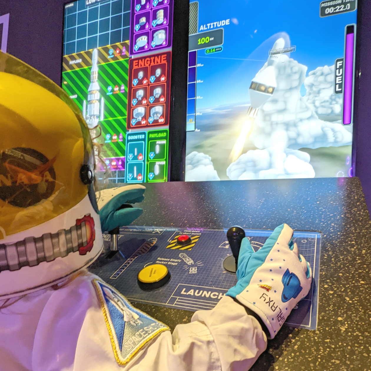 Galaxy Freezy Freakies on a flight simulator