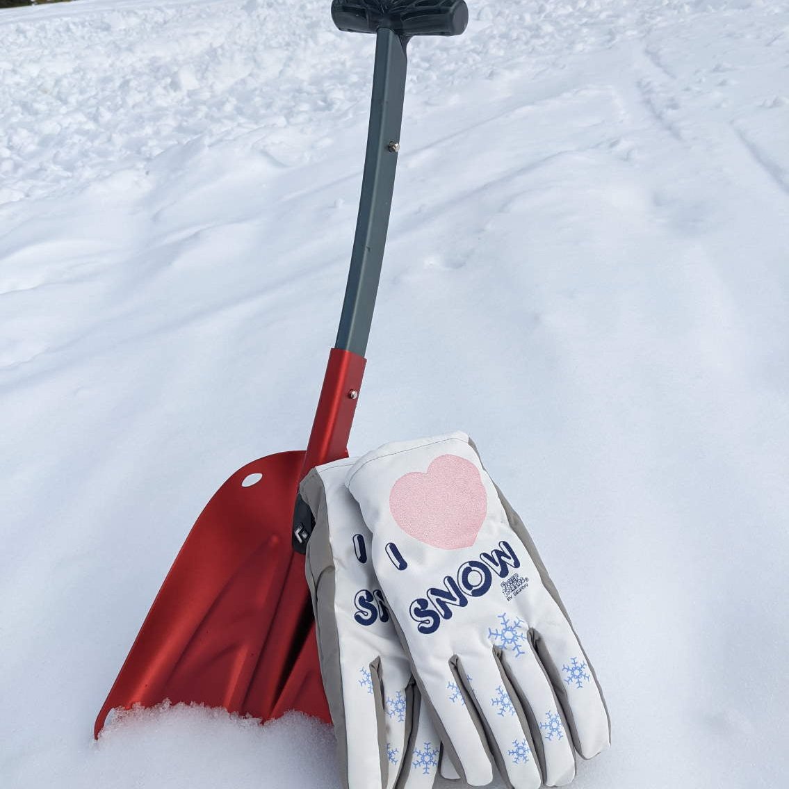 I Love Snow Freezy Freakies and a shovel