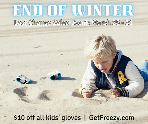 Last Chance Sales Event: $10 off kids' gloves thru 3/31