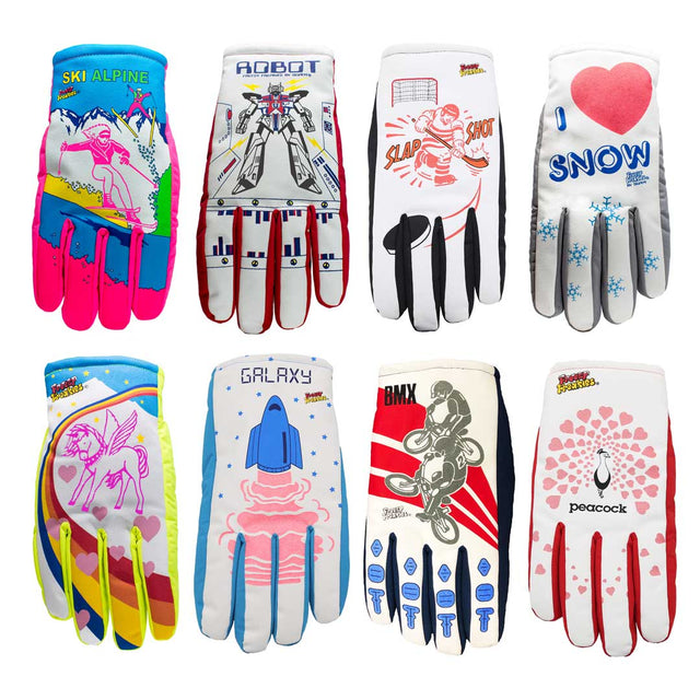 The current lineup of Freezy Freakies gloves for winter 2022-2023