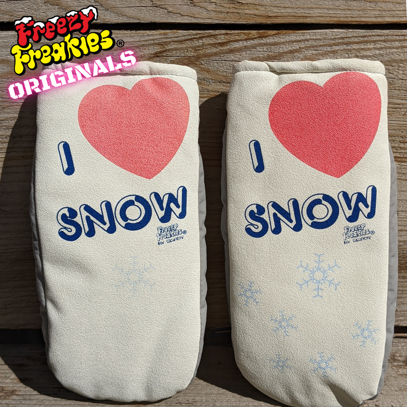 Freezy Freakies originals - I Love Snow mitten revival