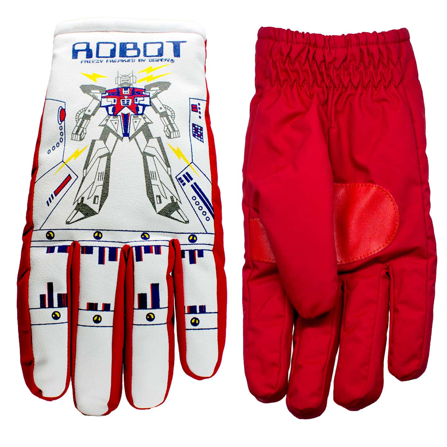 Robot Freezy Freakies gloves front and back