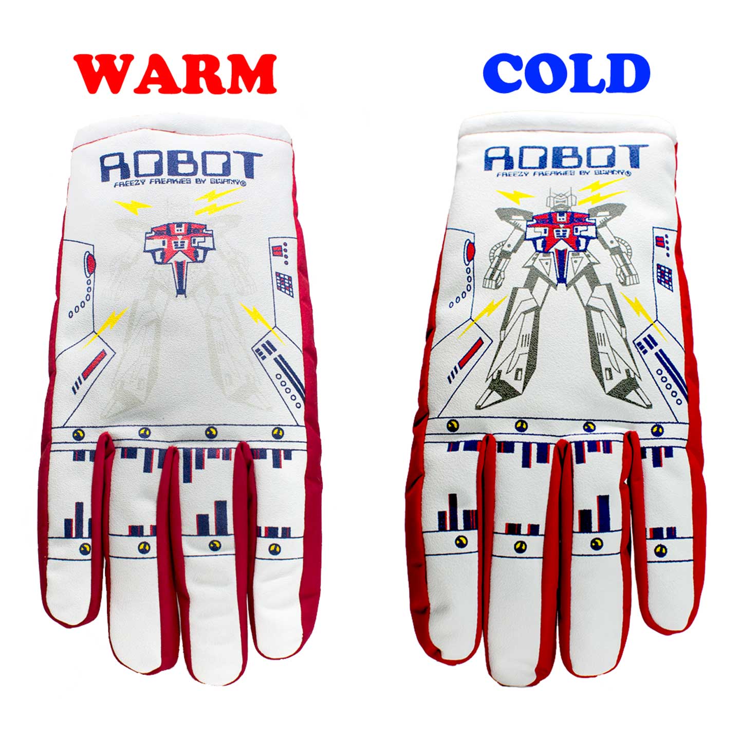 Robot Freezy Freakies gloves warm cold comparison