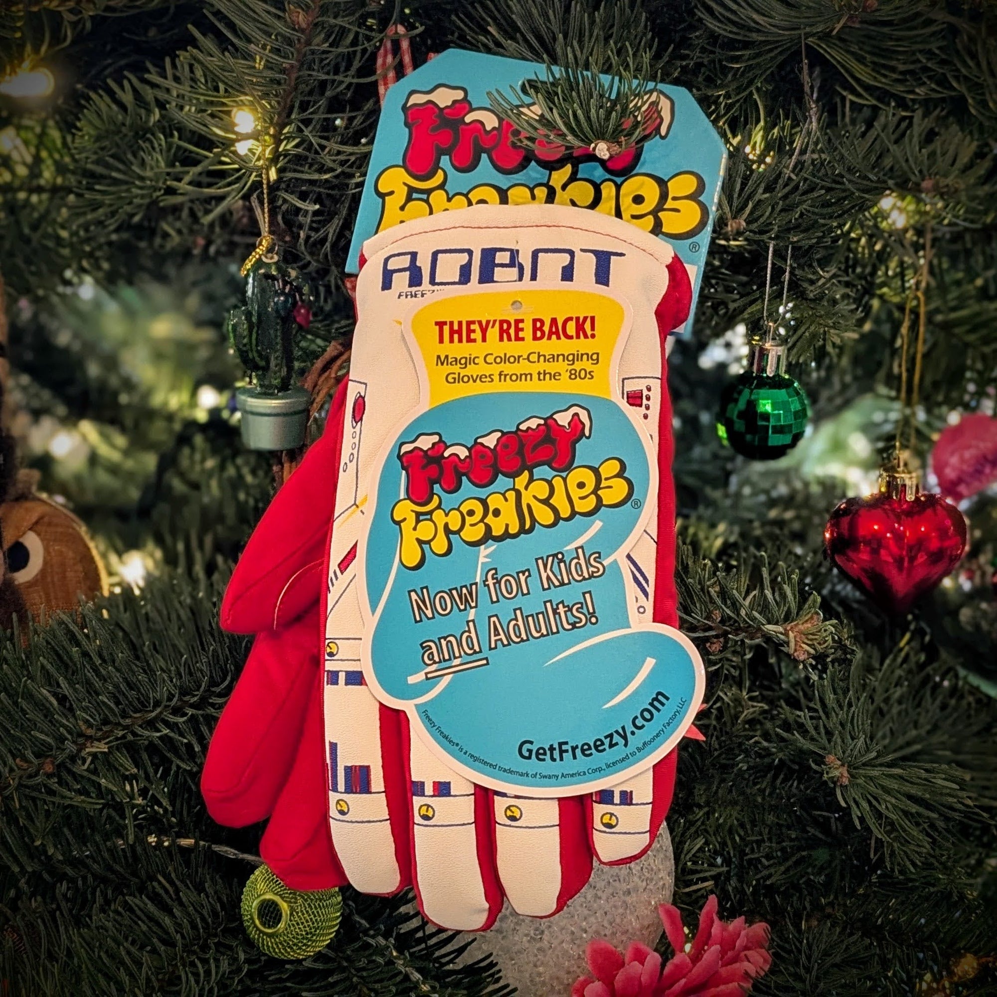 Robot Freezy Freakies on Christmas tree