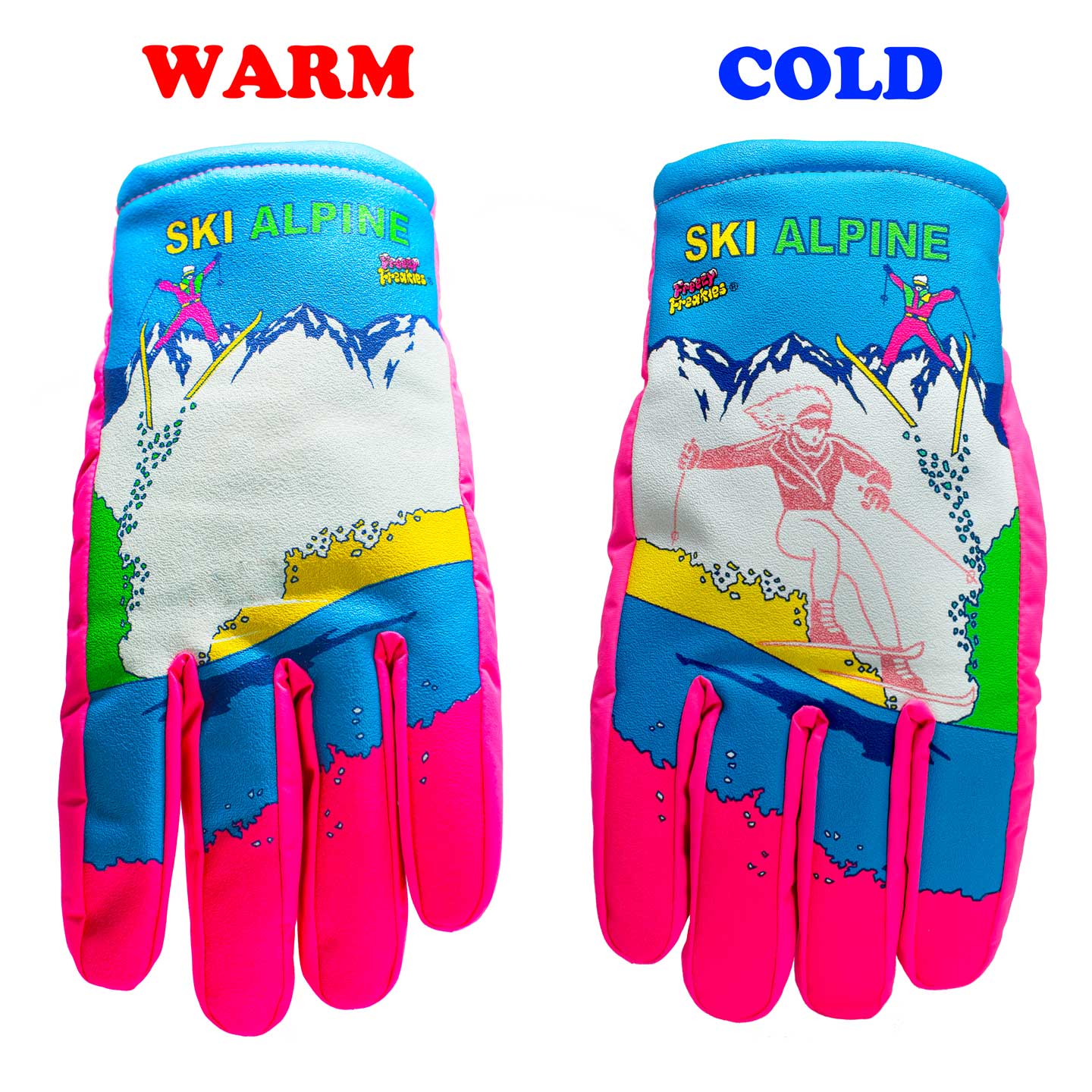 Ski Alpine Freezy Freakies gloves warm cold comparison