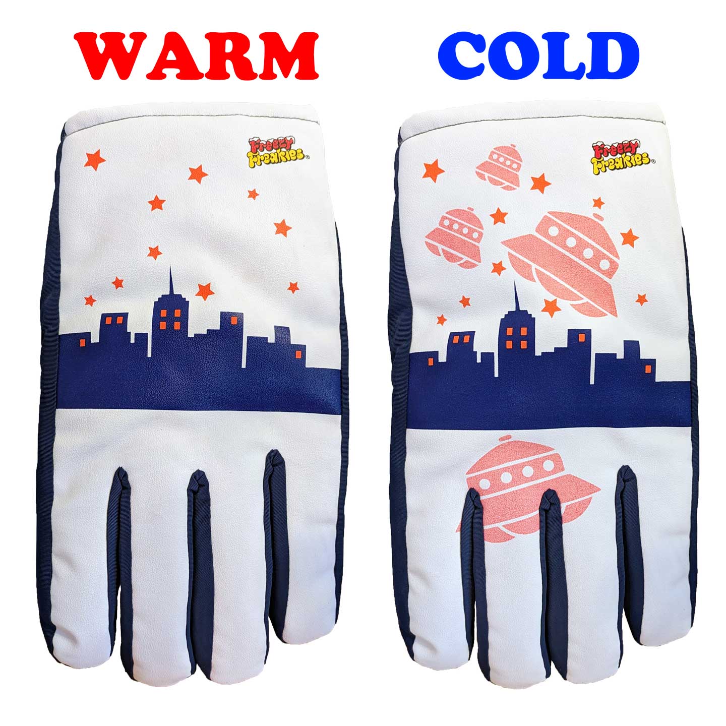 UFO Freezy Freakies gloves in warm and cold mode