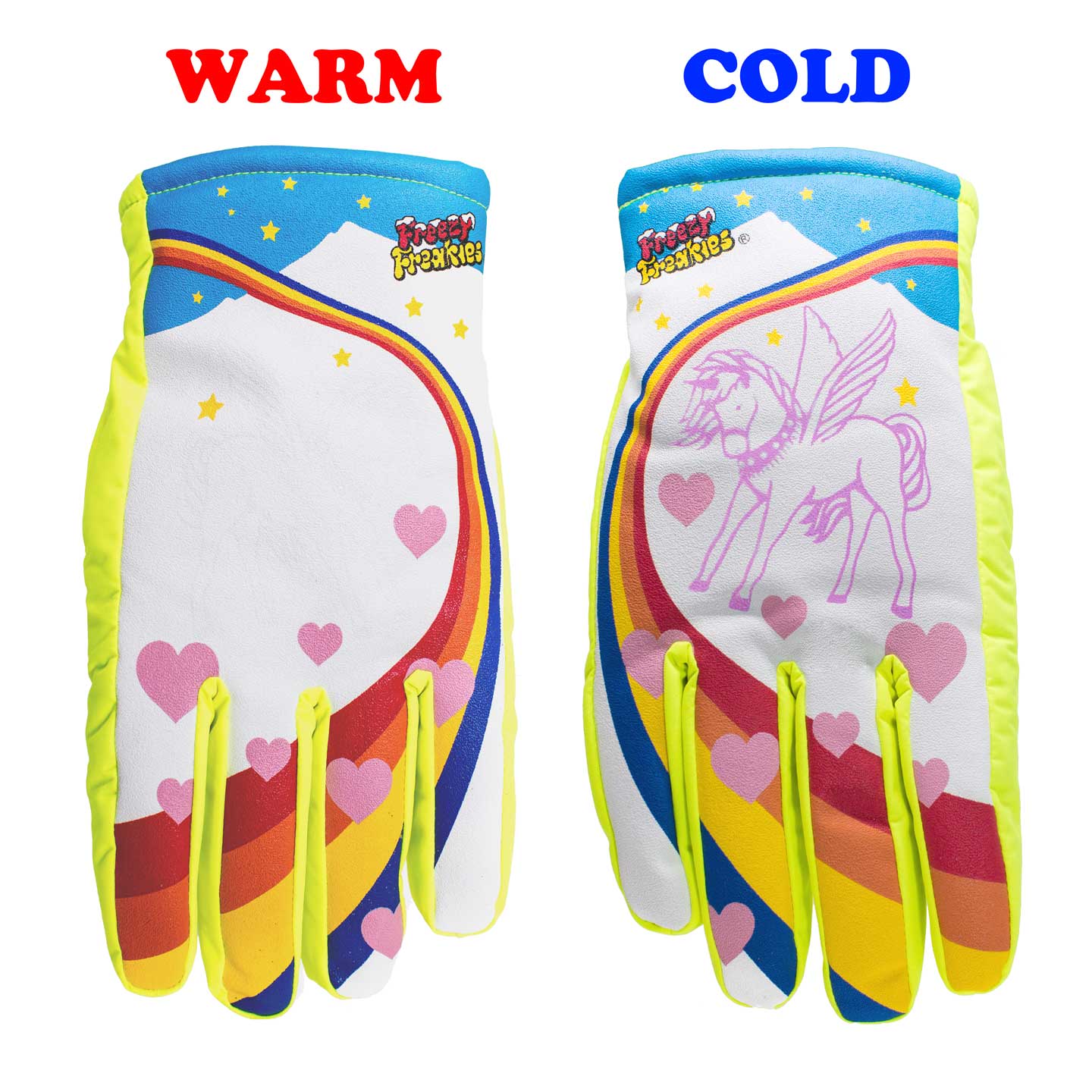 Freezy Freakies Unicorn gloves warm cold comparison