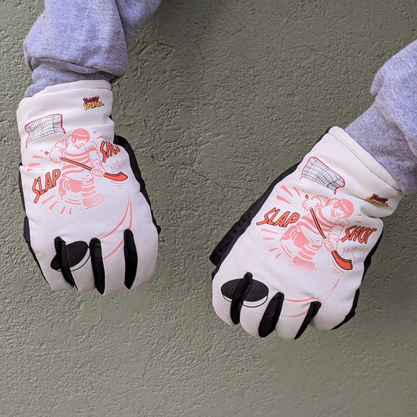 Freezy Freakies Slap Shot Hockey gloves in cold activated mode