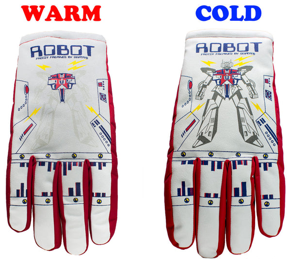 Robot Freezy Freakies gloves warm cold comparison